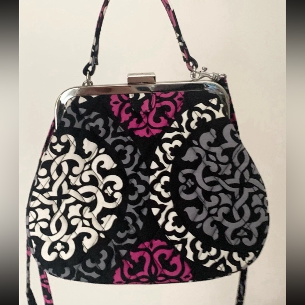 NWOT Vera Bradley DAMASK Kiss-lock Quilted  Top Handle Bag Crossbody
